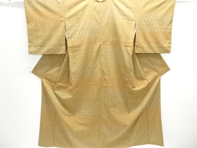 JAPANESE KIMONO / ANTIQUE OMESHI / TAISHO ROMAN STYLE / SILK / WOVEN KASURI PATTERN